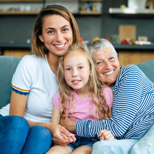 Mum, daughter and grandmother